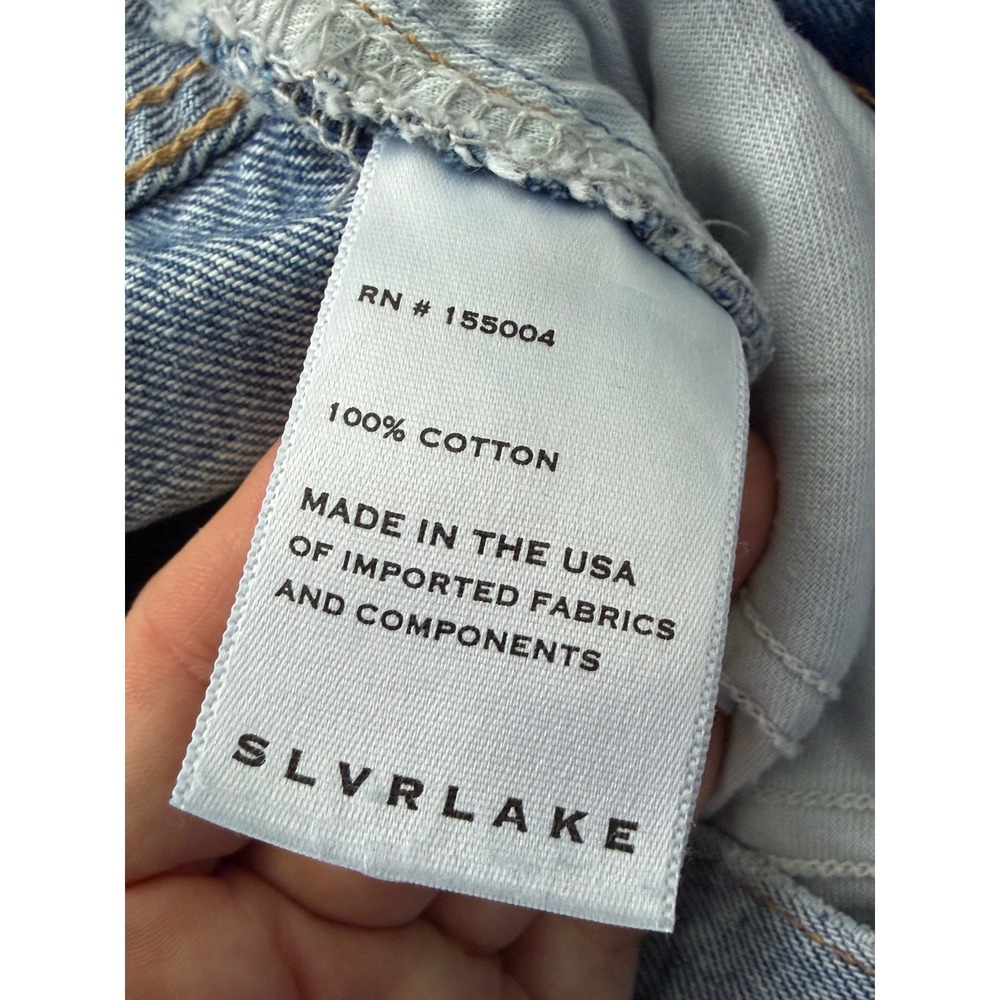 SLVRLAKE Light Blue Flared Wide Leg Jeans - Picture 4 of 7